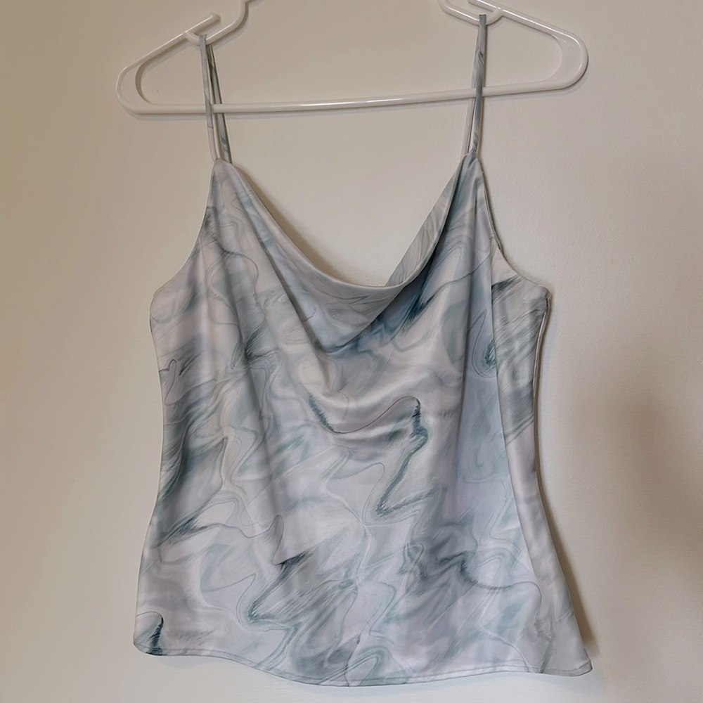 Dynamite satin cowl neck tank top